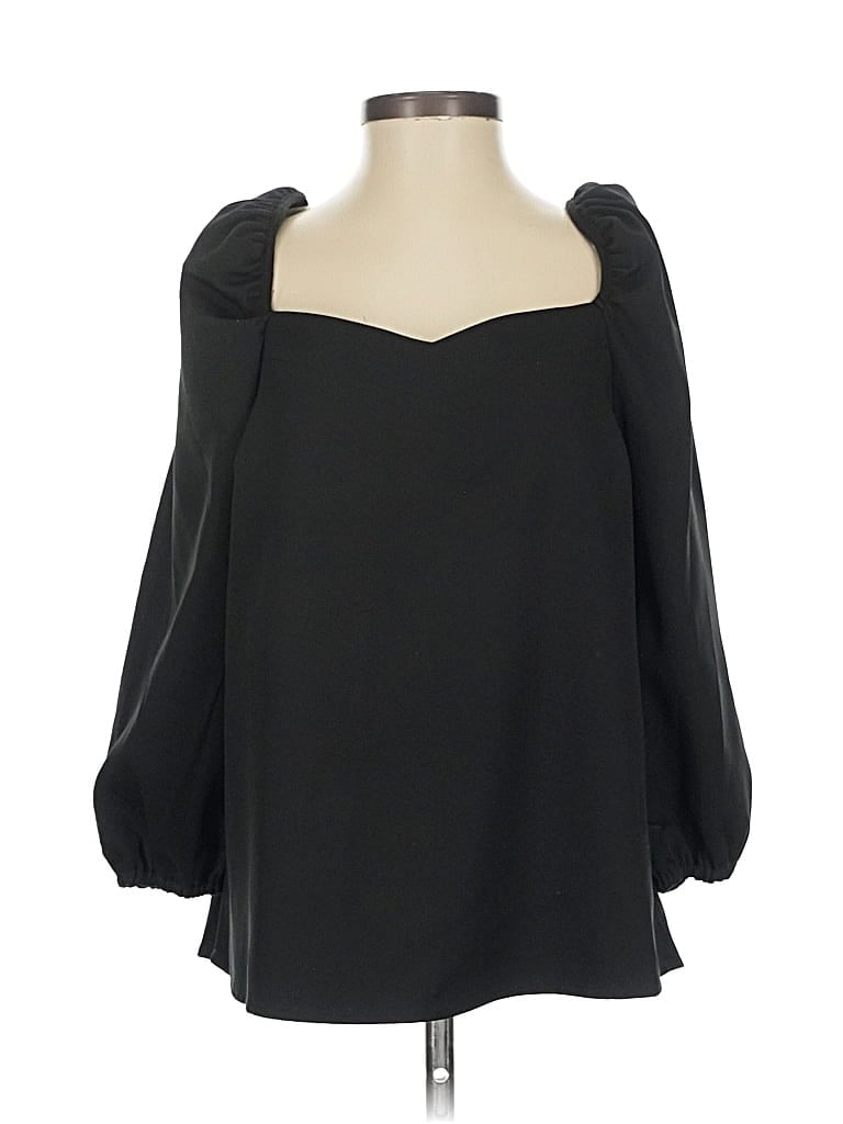 Pre-owned Hayden 3/4 Sleeve Blouse In Black