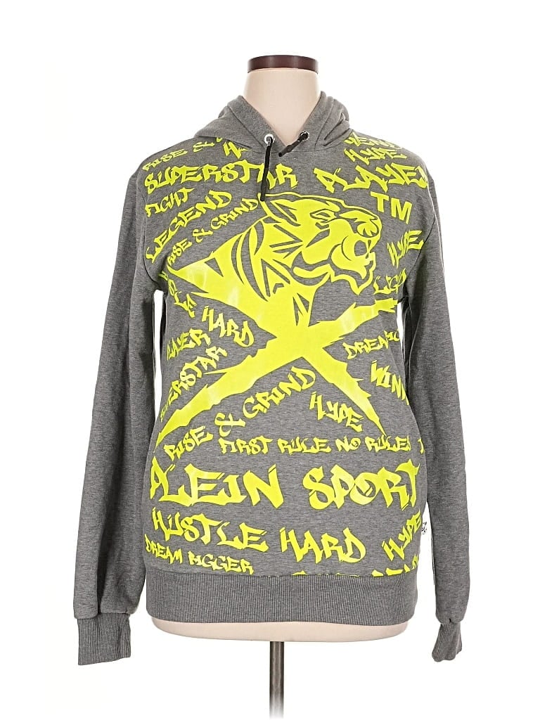 Pre-owned Plein Sport Pullover Hoodie In Gray