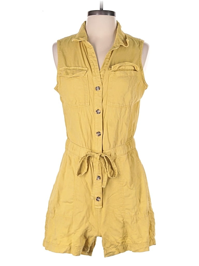 Pre-owned Nicole Miller Romper In Yellow