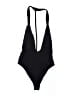 AQ/AQ Solid Black One Piece Swimsuit Size 6 - photo 1