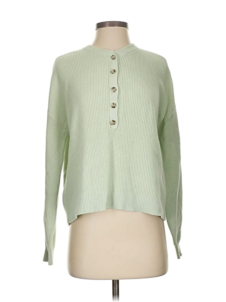 Pre-owned Ann Taylor Loft Pullover Sweater In Green