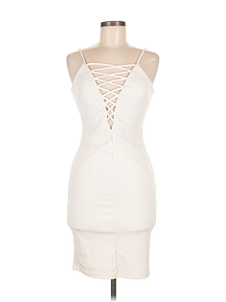 Pre-owned Miss Avenue Cocktail Dress In White
