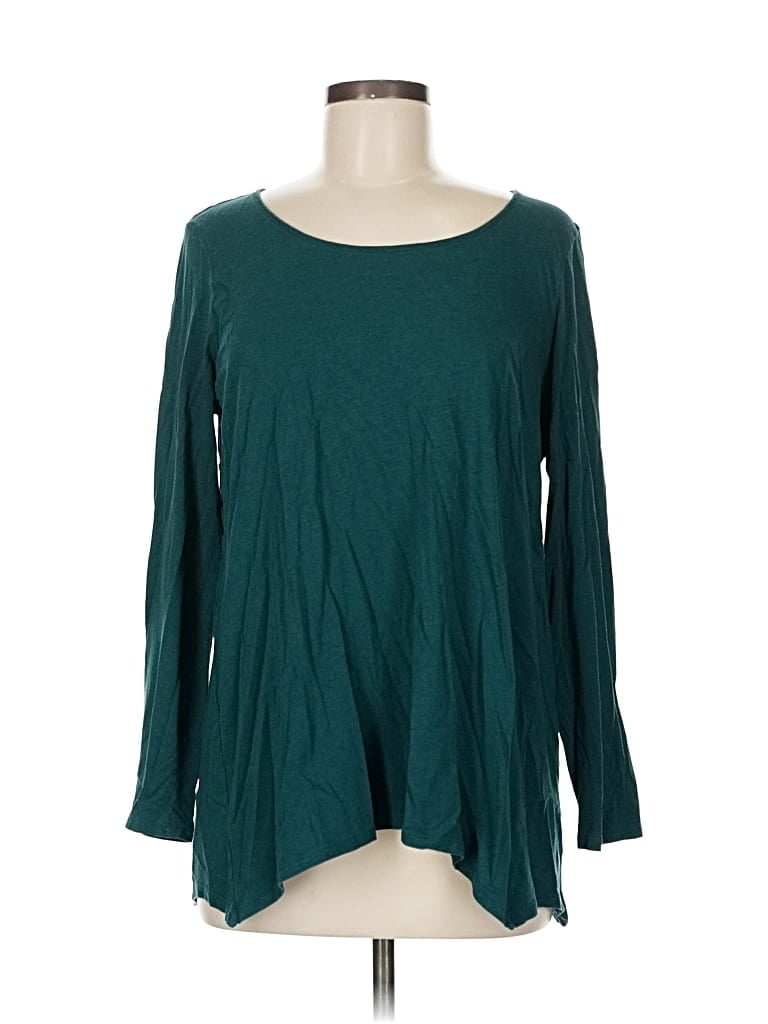 Pre-owned Purejill Long Sleeve Blouse In Blue