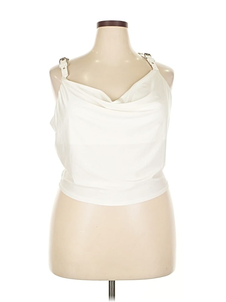 Pre-owned Fashion Nova Sleeveless Blouse In White