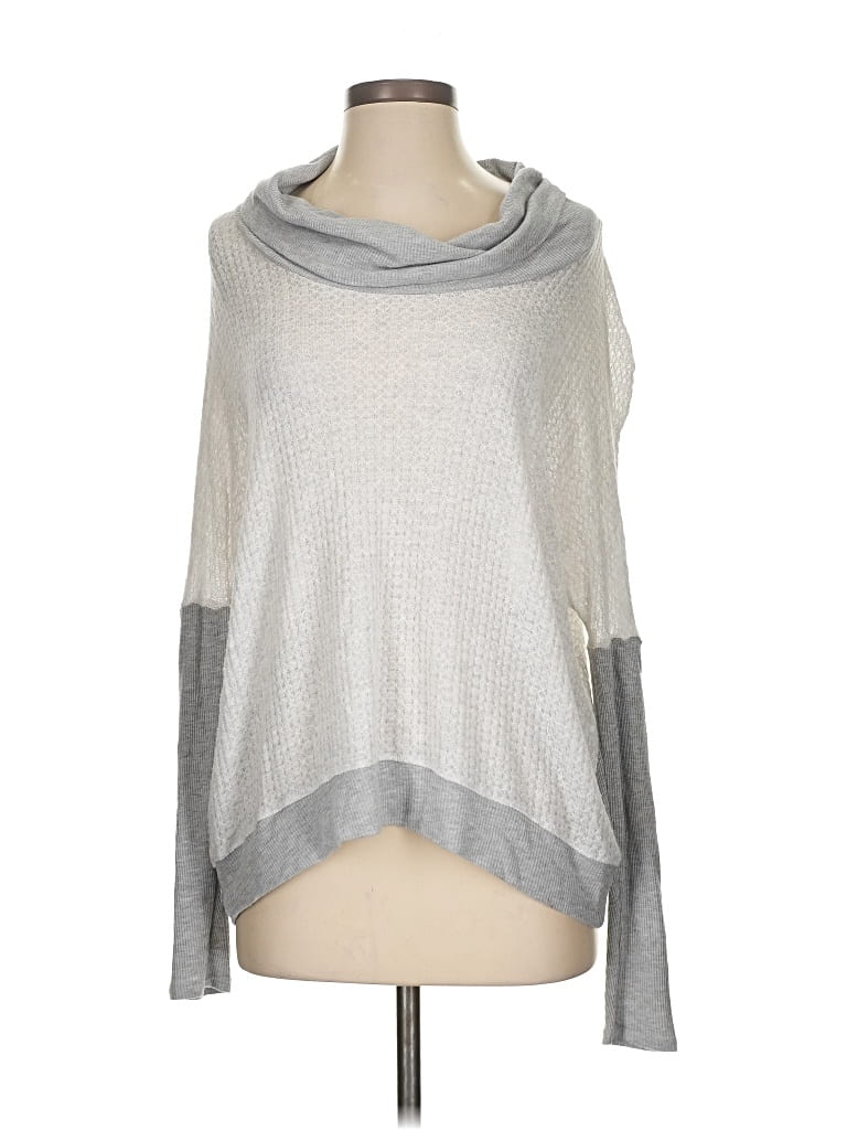 Pre-owned Saturday Sunday Long Sleeve Top Gray Cowl Neck Tops