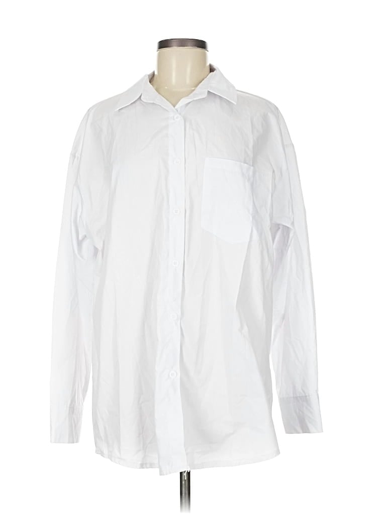Pre-owned Unbranded Long Sleeve Blouse In White
