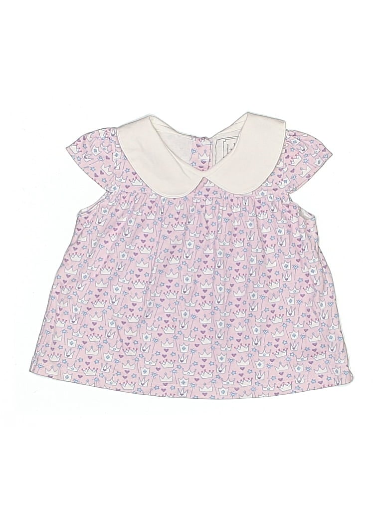 Pre-owned Lila And Hayes Kids' Short Sleeve Blouse In Pink