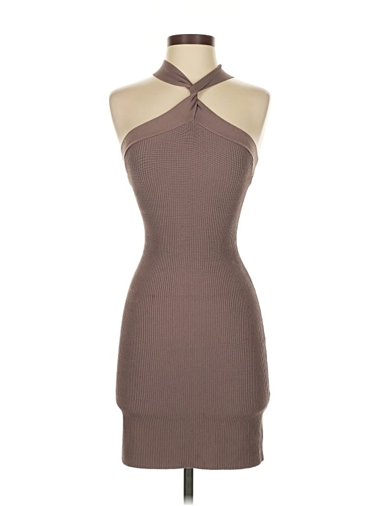 Pre-owned Babaton Cocktail Dress In Brown