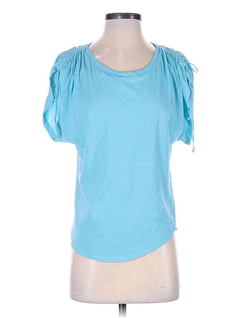 Pre-owned Daily Practice By Anthropologie Short Sleeve T-shirt In Blue
