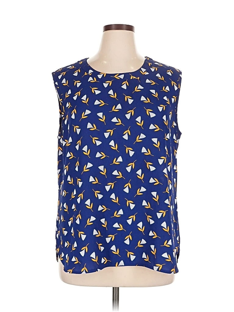 Pre-owned Anne Klein Sleeveless Blouse In Blue