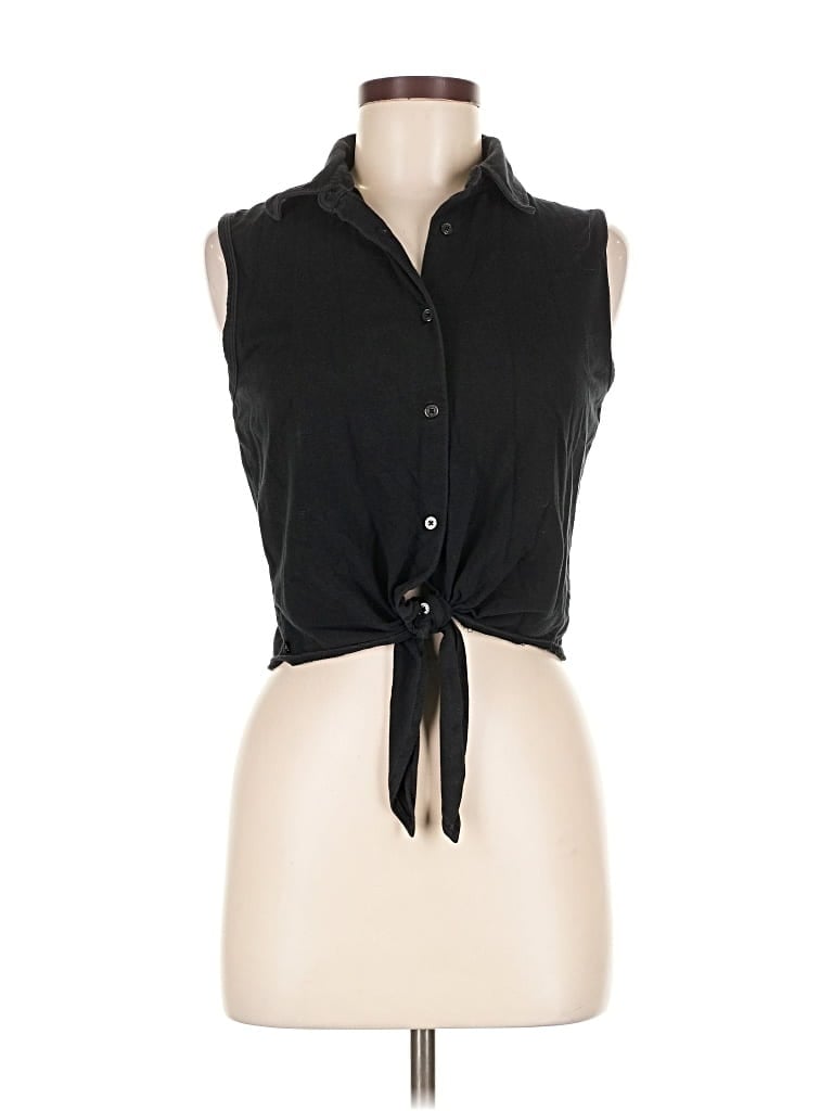 Pre-owned Polo Ralph Lauren Sleeveless Button Down Shirt In Black