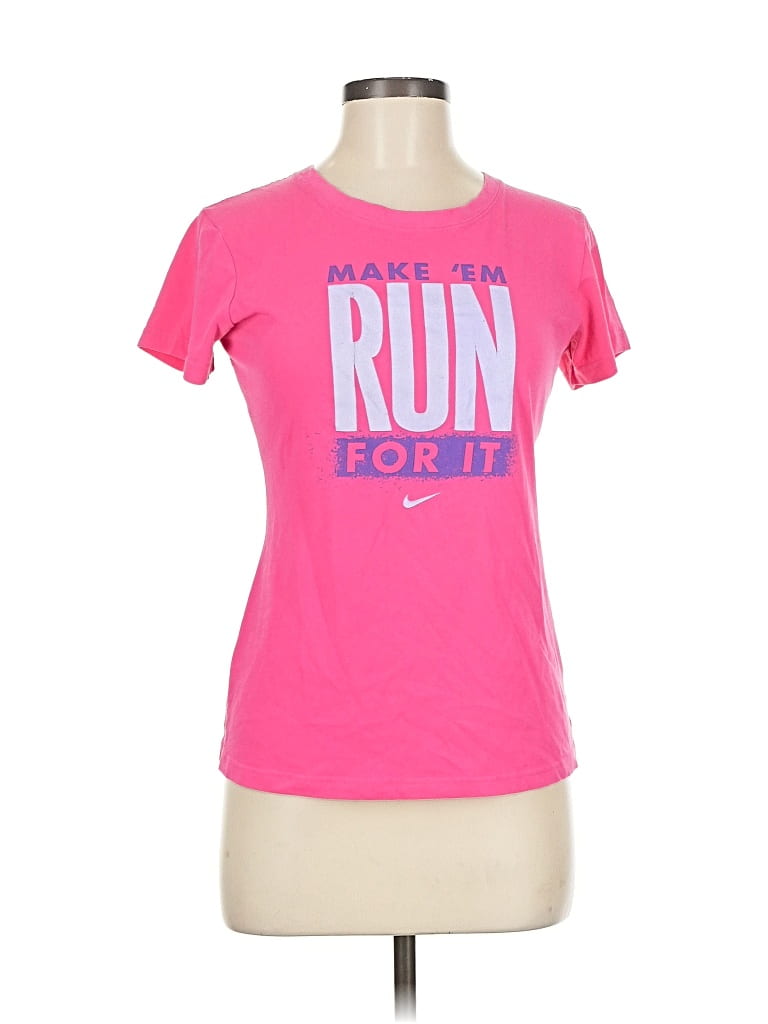 Pre-owned Nike Active T-shirt In Pink