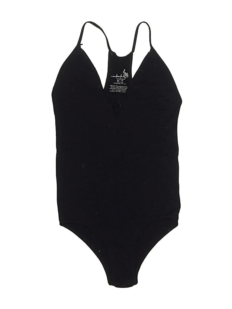 Pre-owned Intimately By Free People Bodysuit In Black