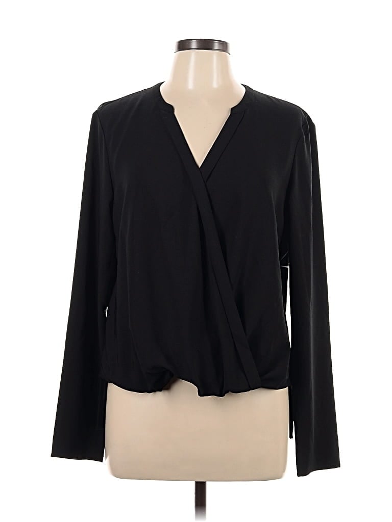 Pre-owned Remade Long Sleeve Blouse In Black