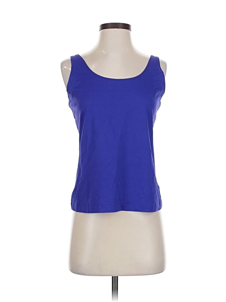 Pre-owned Chico's Tank Top Blue Strapless Neckline Tops