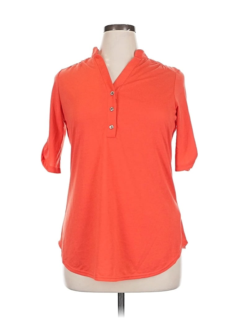 Pre-owned Perseption Concept Short Sleeve Polo Shirt In Orange