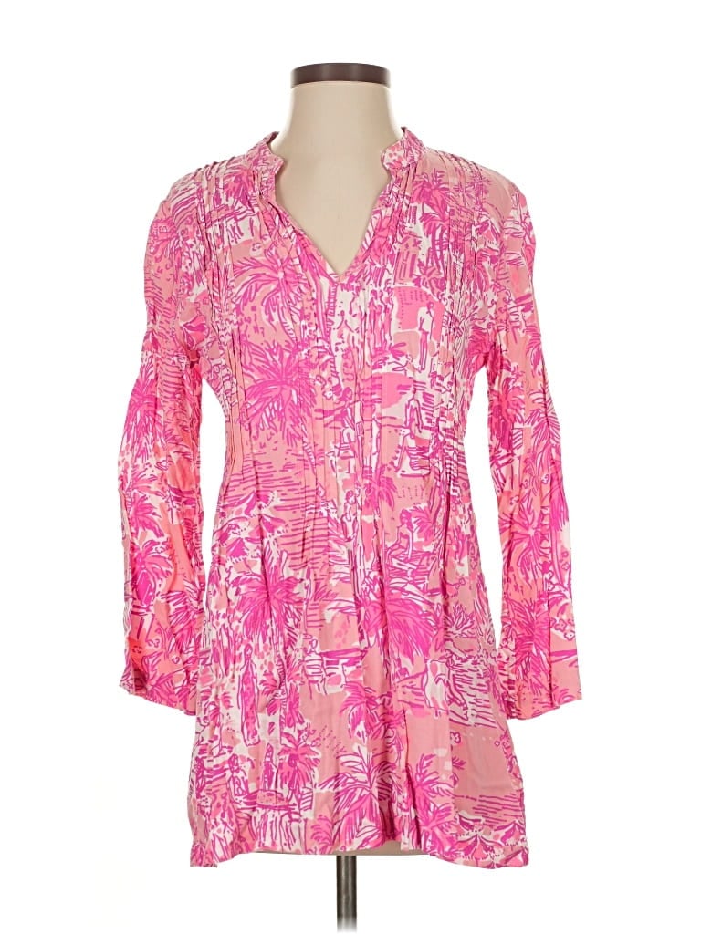 Pre-owned Lilly Pulitzer Long Sleeve Blouse In Pink