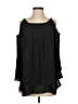 Hot In Hollywood 100% Polyester Black 3/4 Sleeve Blouse Size S - photo 1