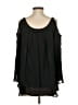 Hot In Hollywood 100% Polyester Black 3/4 Sleeve Blouse Size S - photo 2