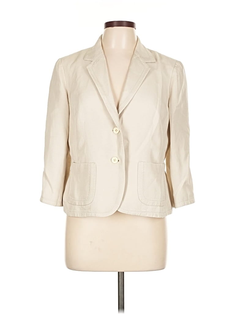 Pre-owned Sigrid Olsen Blazer Jacket In White