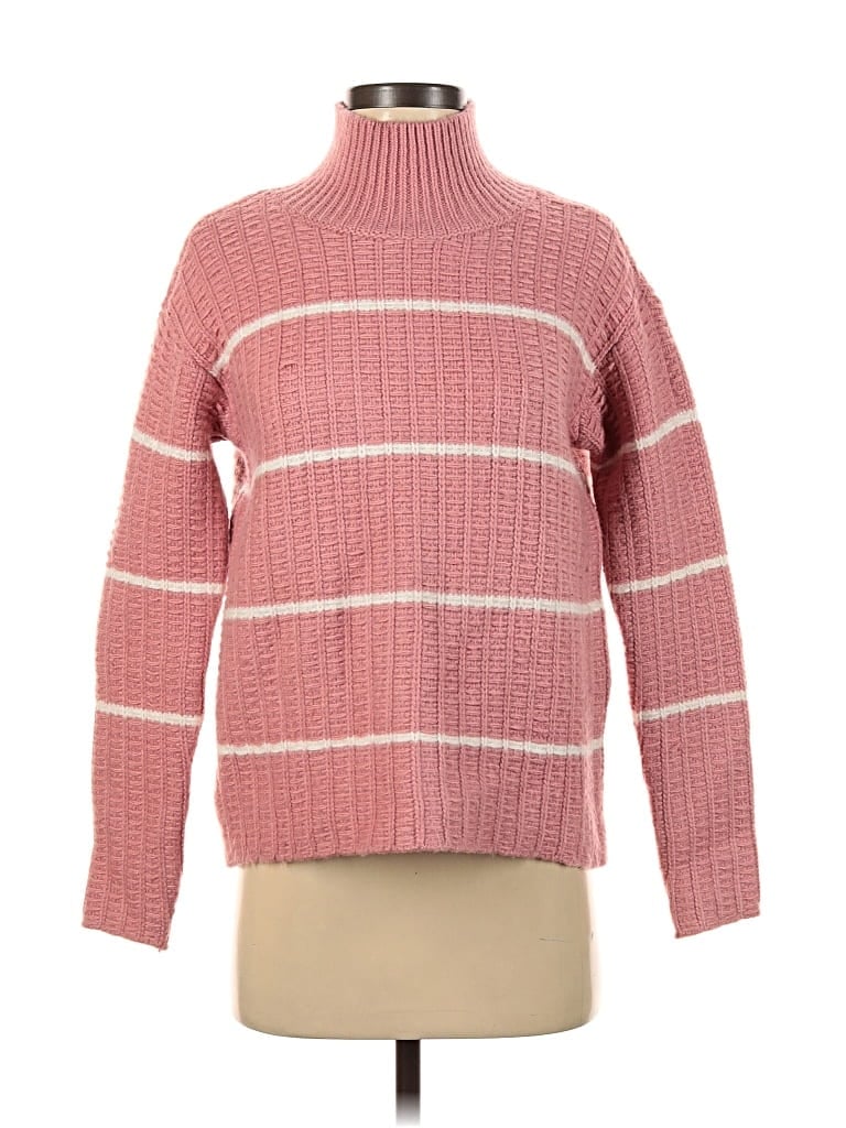 Pre-owned Ann Taylor Turtleneck Sweater In Pink