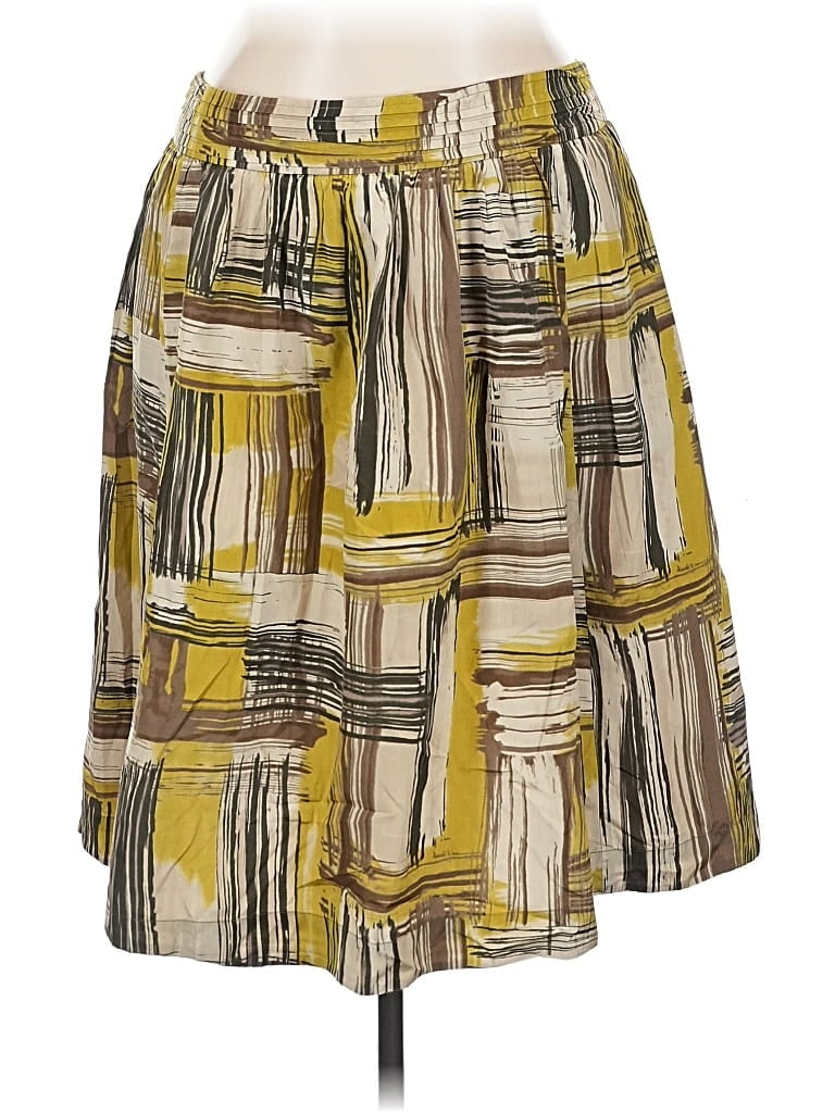 Pre-owned Halogen Silk Skirt In Yellow