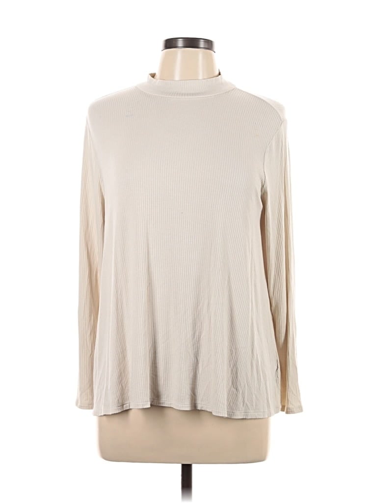 Pre-owned Luxe Long Sleeve Turtleneck In White