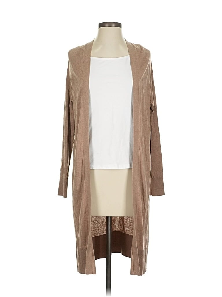 Pre-owned Banana Republic Silk Cardigan Sweater In Brown