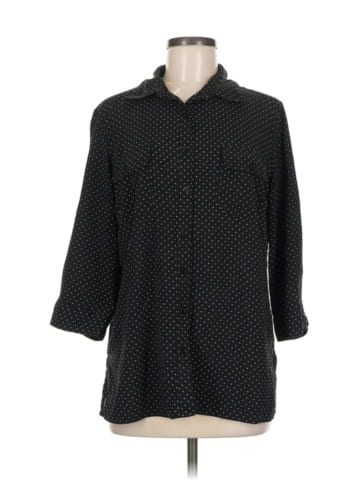 Notations 3/4 Sleeve Button-Down Shirt (view 1)