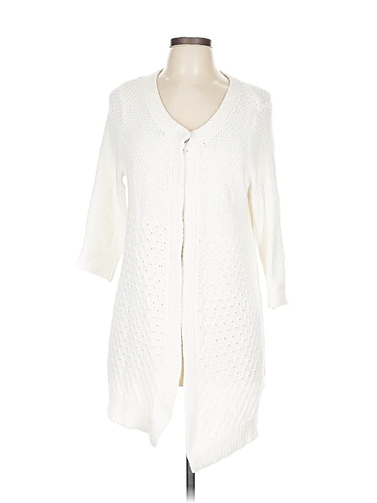 Pre-owned Cato Cardigan Sweater In White