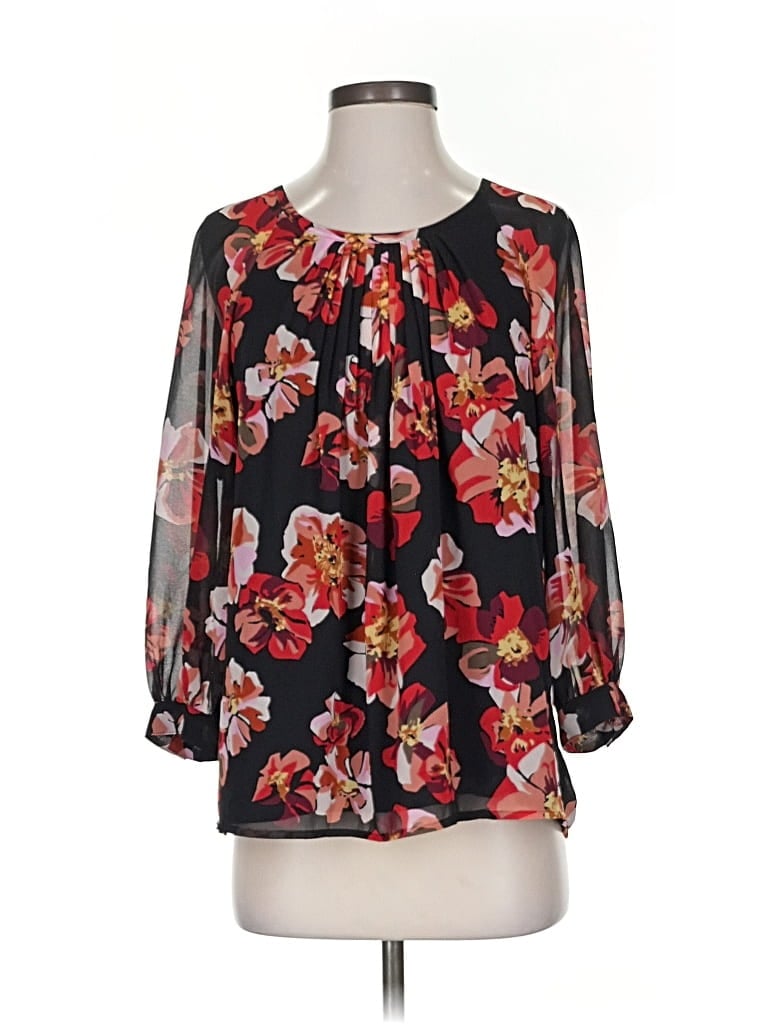 Pre-owned Madewell 3/4 Sleeve Blouse In Black