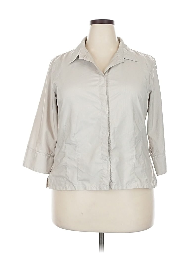 Pre-owned Royal Robbins 3/4 Sleeve Button Down Shirt In Gray