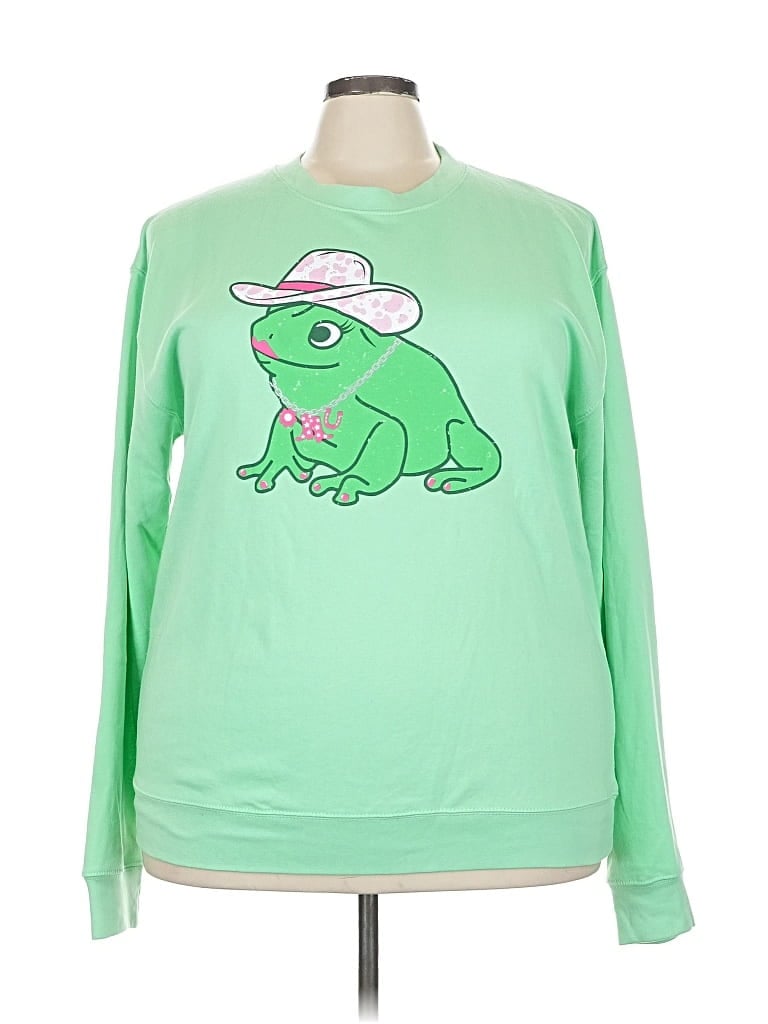 Pre-owned Assorted Brands Sweatshirt In Green