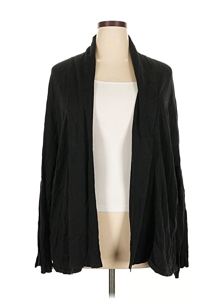 Pre-owned Chaps Cardigan Sweater In Black