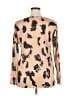 Unbranded Animal Print Tan Long Sleeve Henley Size XL - photo 2