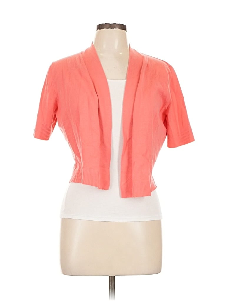 Pre-owned Roz & Ali Cardigan Sweater In Orange