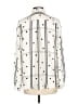 Assorted Brands 100% Polyester Polka Dots Ivory White Long Sleeve Blouse Size L - photo 2
