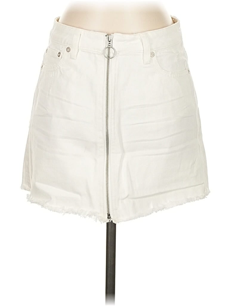 Pre-owned We The Free Denim Skirt In White
