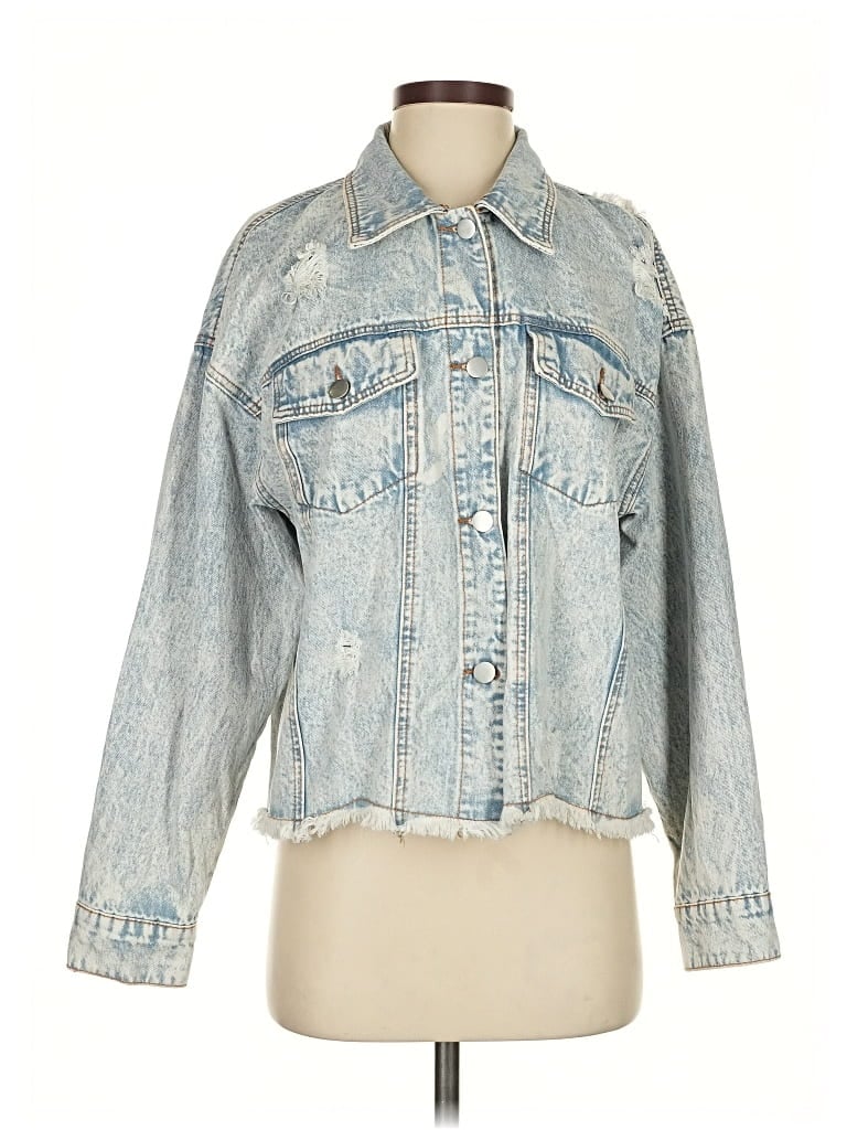 Pre-owned Peach Love Denim Jacket In Blue