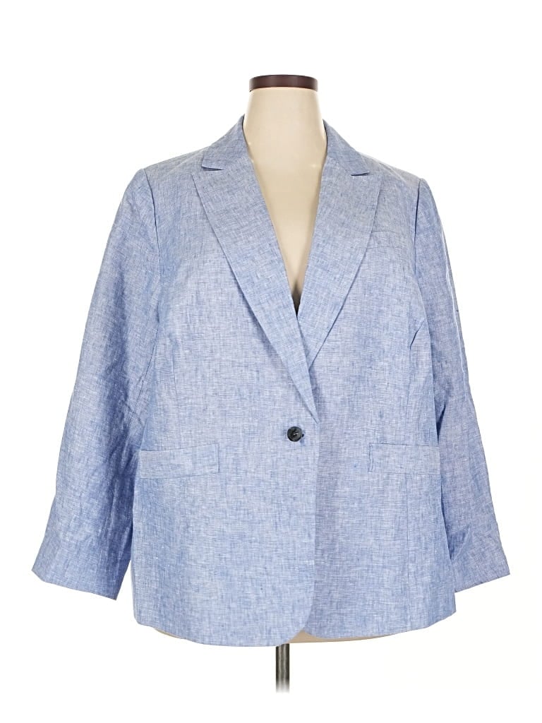 Pre-owned Talbots Blazer Jacket In Blue