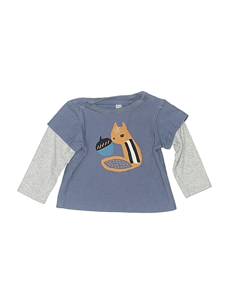 Pre-owned Tea Babies' 3/4 Sleeve T-shirt In Blue