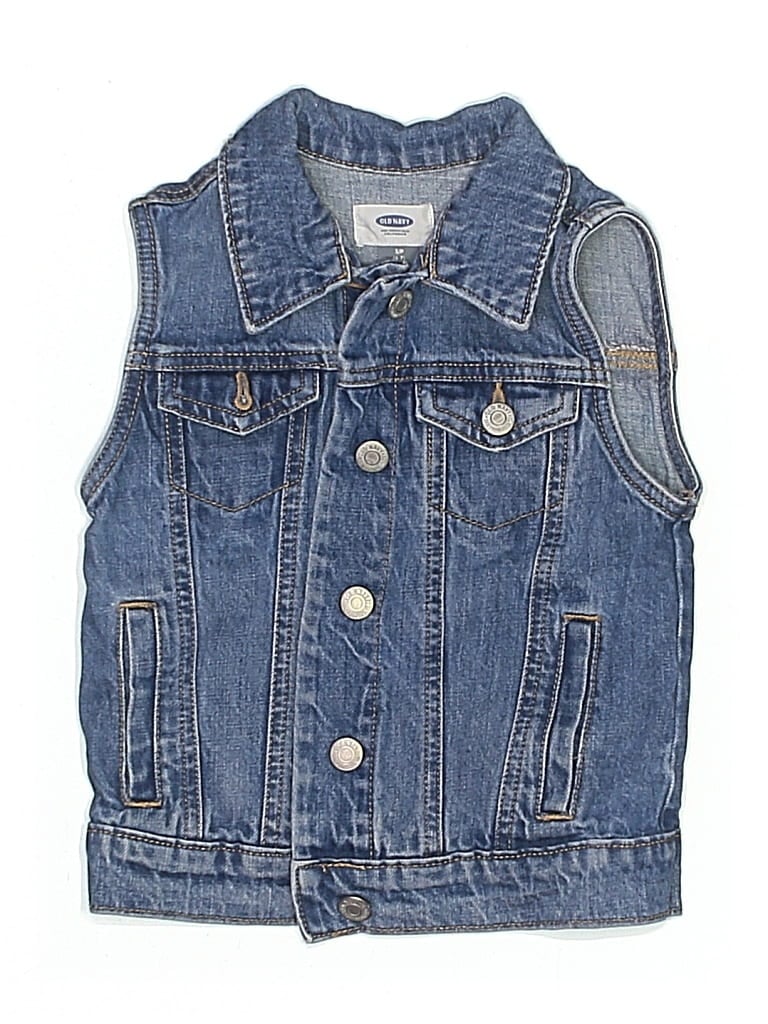 Pre-owned Old Navy Kids' Denim Vest In Blue