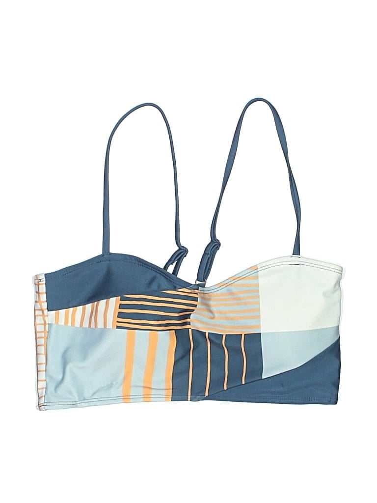 Pre-owned Nani Swimwear Swimsuit Top Blue Graphic Pattern Swimwear