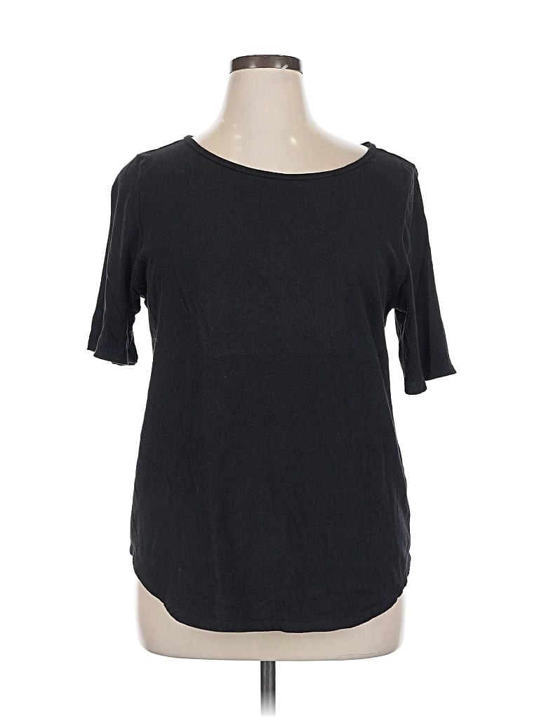 Pre-owned Ann Taylor Loft Outlet Short Sleeve T-shirt In Black