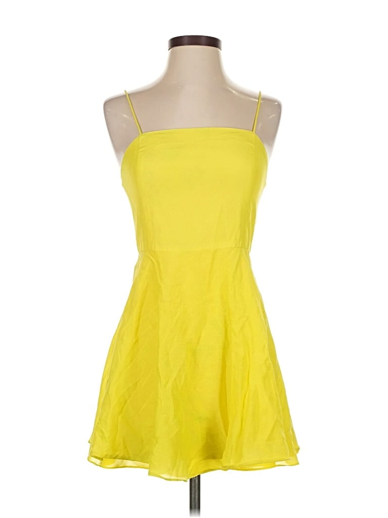 Pre-owned Alice And Olivia Alice + Olivia Cocktail Dress In Yellow