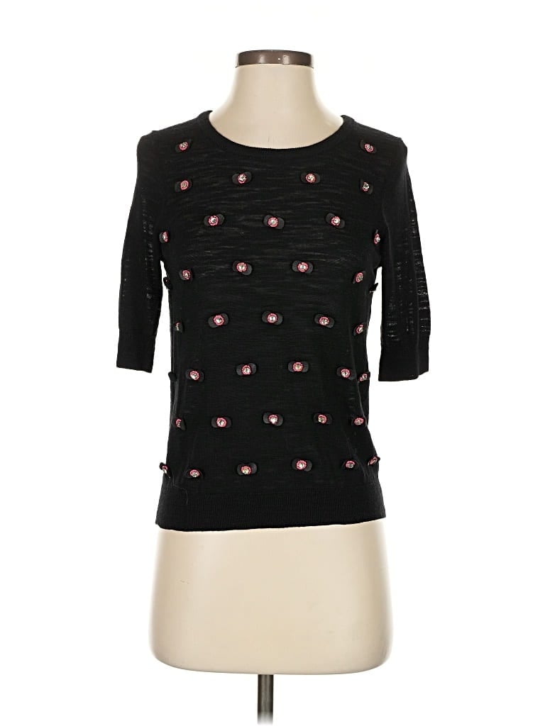 Pre-owned Milly Pullover Sweater In Black