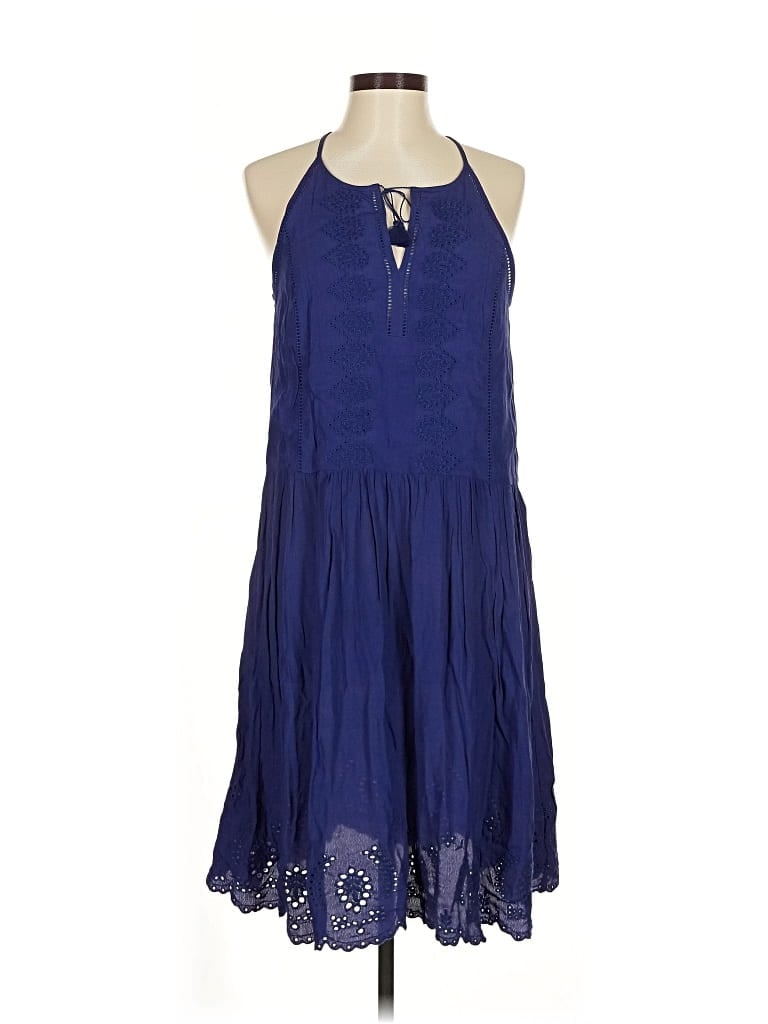 Pre-owned Ann Taylor Loft Casual Dress In Blue