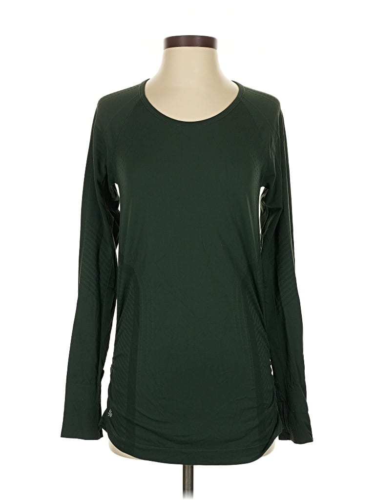 Pre-owned Athleta Long Sleeve T-shirt In Green