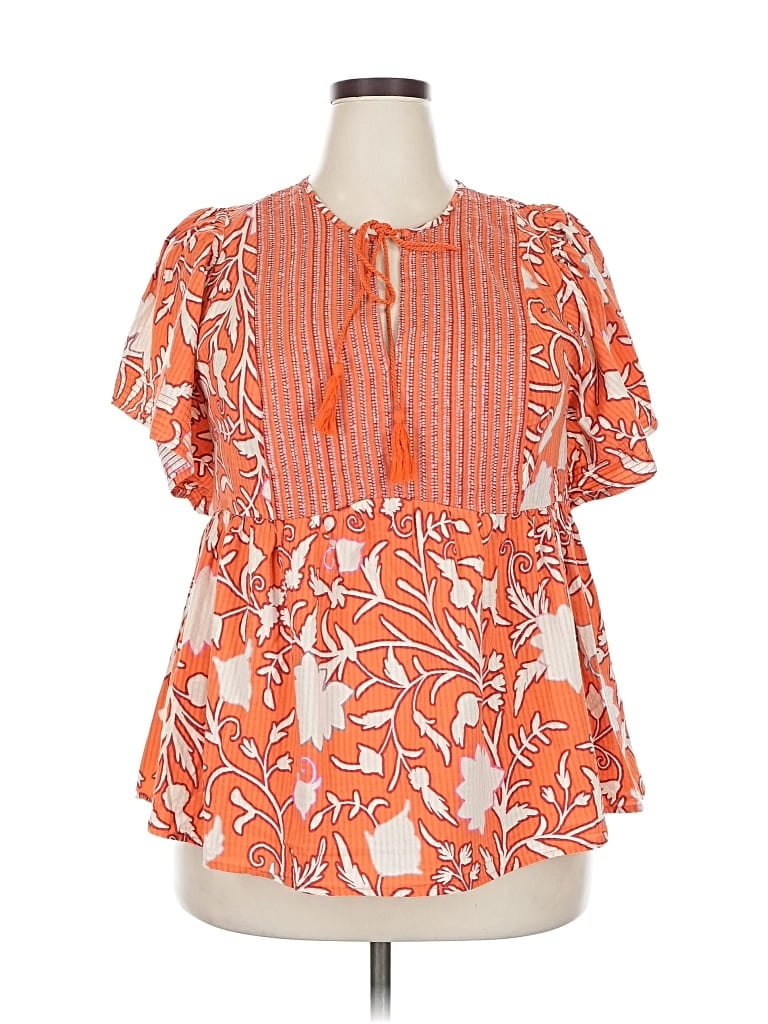 Pre-owned Knox Rose Short Sleeve T-shirt In Orange