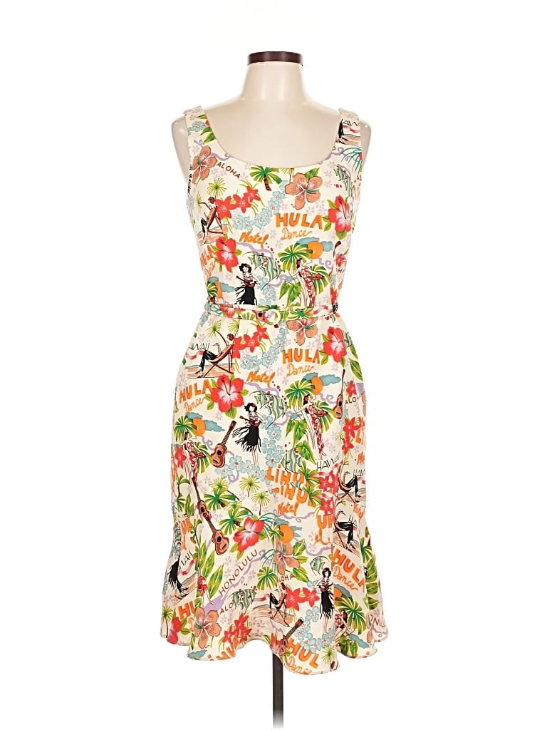 Pre-owned M David Meister Cocktail Dress In White